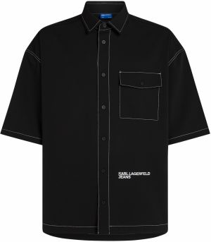 KARL LAGERFELD JEANS Košeľa  čierna / biela
