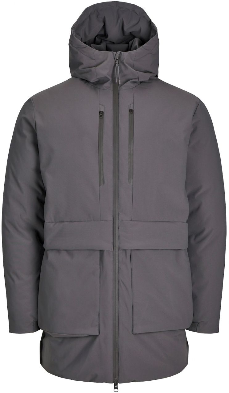 JACK & JONES Prechodná parka 'JCOCharlie'  tmavosivá