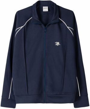 Bershka Tepláková bunda  námornícka modrá / biela