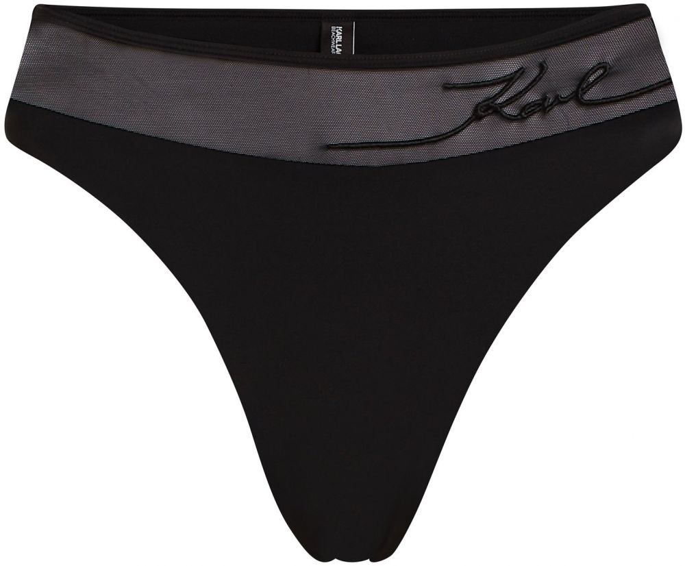 Karl Lagerfeld Bikinové nohavičky  sivá / čierna