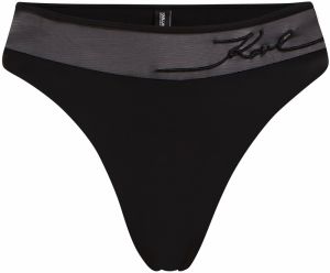 Karl Lagerfeld Bikinové nohavičky  sivá / čierna