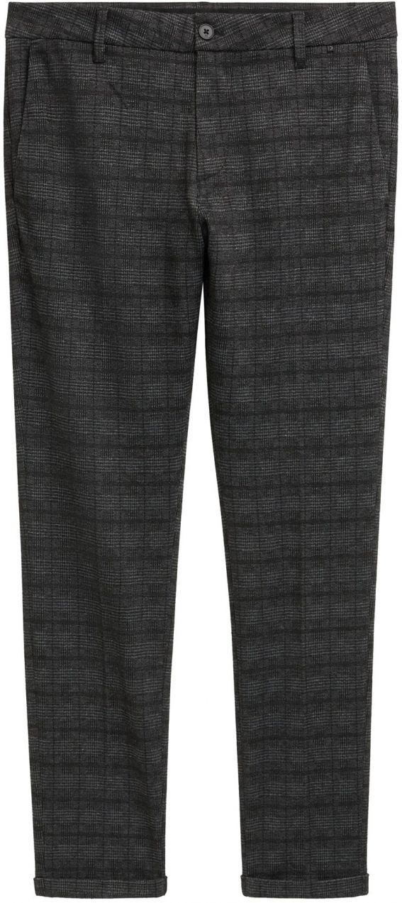 TOM TAILOR DENIM Chino nohavice  čierna / čierna melírovaná
