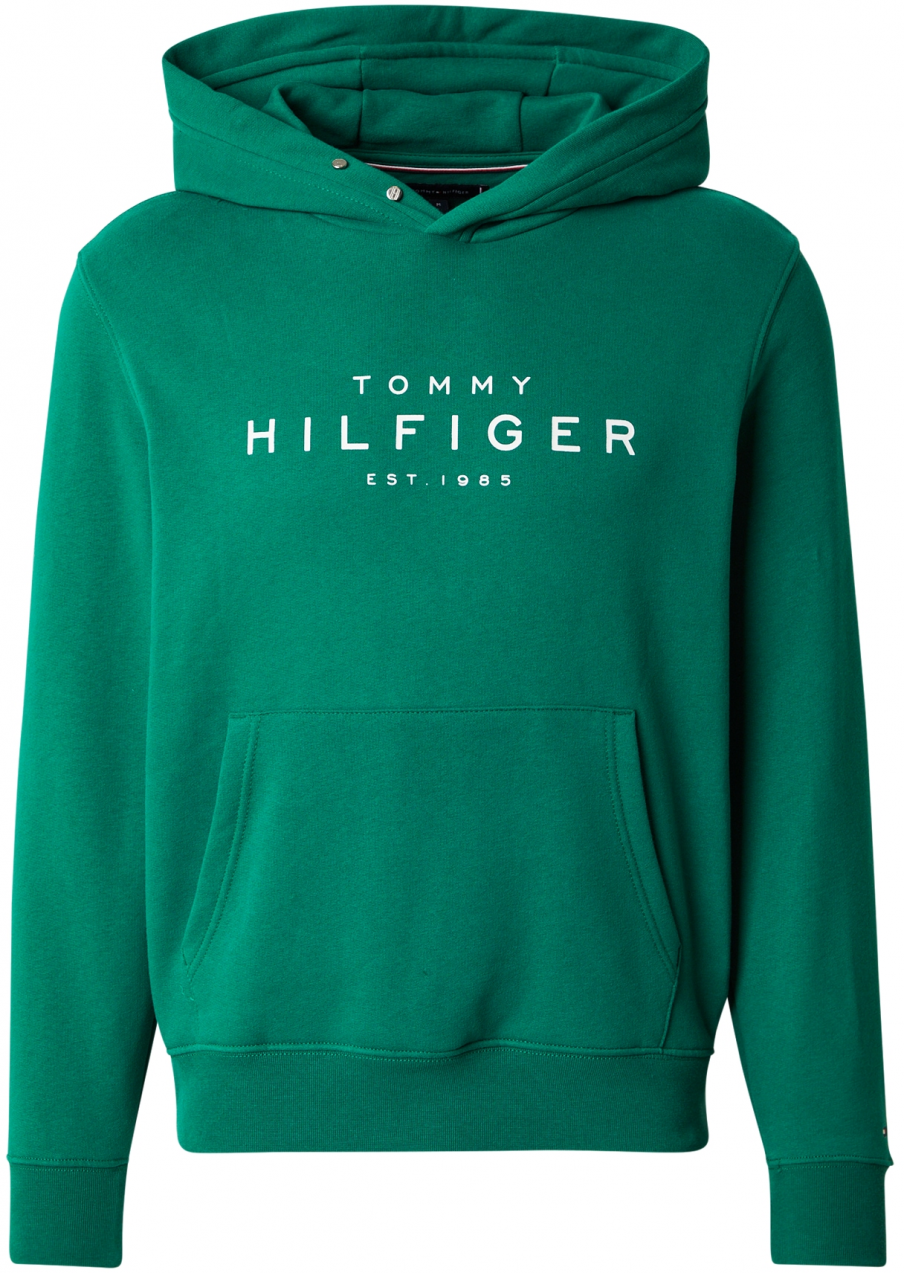 TOMMY HILFIGER Mikina  zelená / biela