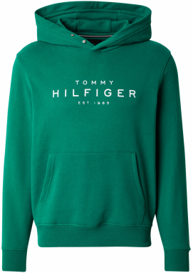 TOMMY HILFIGER Mikina  zelená / biela