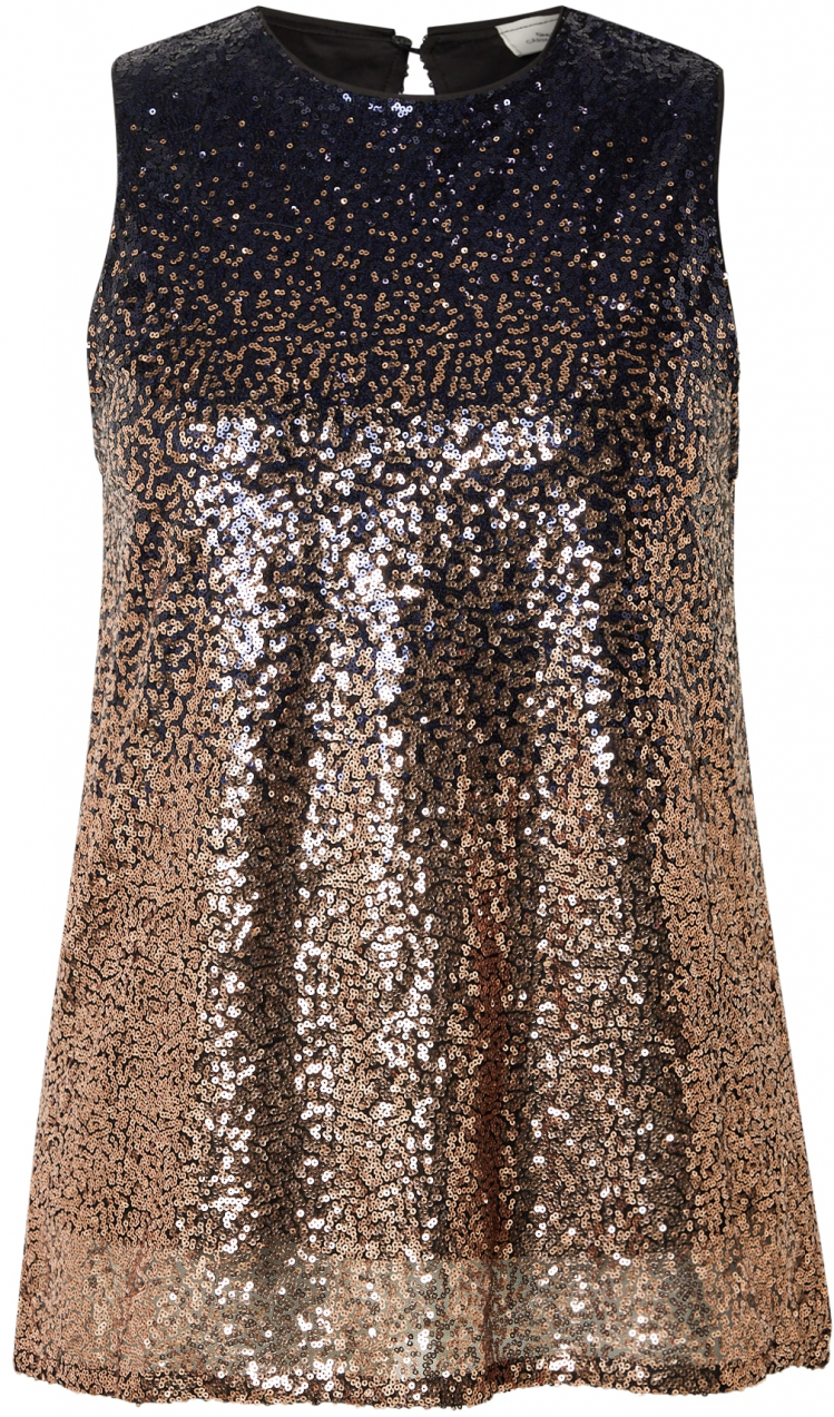 ONLY Carmakoma Top 'CARLOLA'  zlatá / čierna