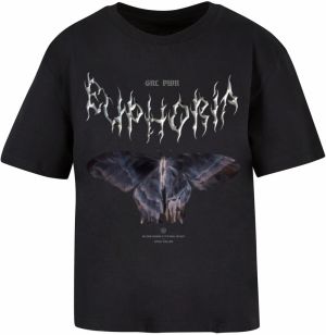 Mister Tee Tričko 'Euphoria'  čadičová / svetlosivá / čierna / biela