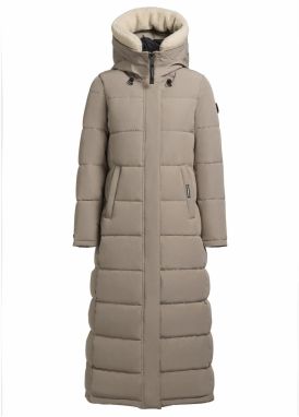 khujo Zimný kabát ' CLARESSE TEDDY '  béžová / sivobéžová