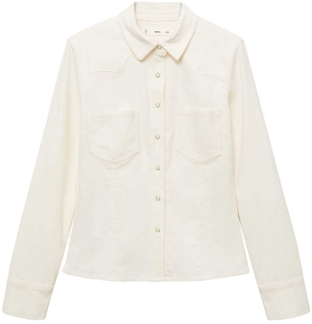 MANGO Blúzka 'TANAP'  šedobiela