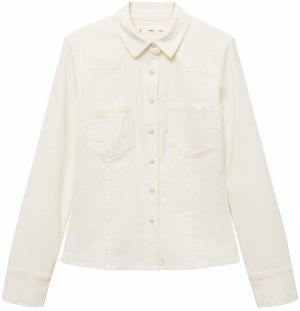 MANGO Blúzka 'TANAP'  šedobiela