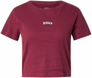 LEVI'S ® Tričko 'ESSENTIAL'  vínovo červená / čierna / biela