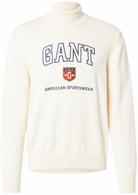 GANT Sveter  nebielená / námornícka modrá / karí / červená