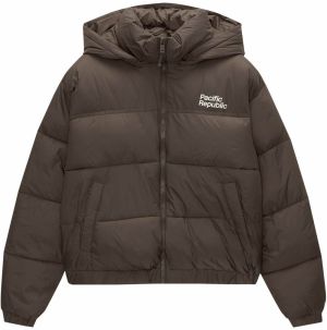 Pull&Bear Prechodná bunda  hnedá / biela
