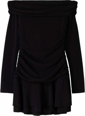 Bershka Šaty  čierna