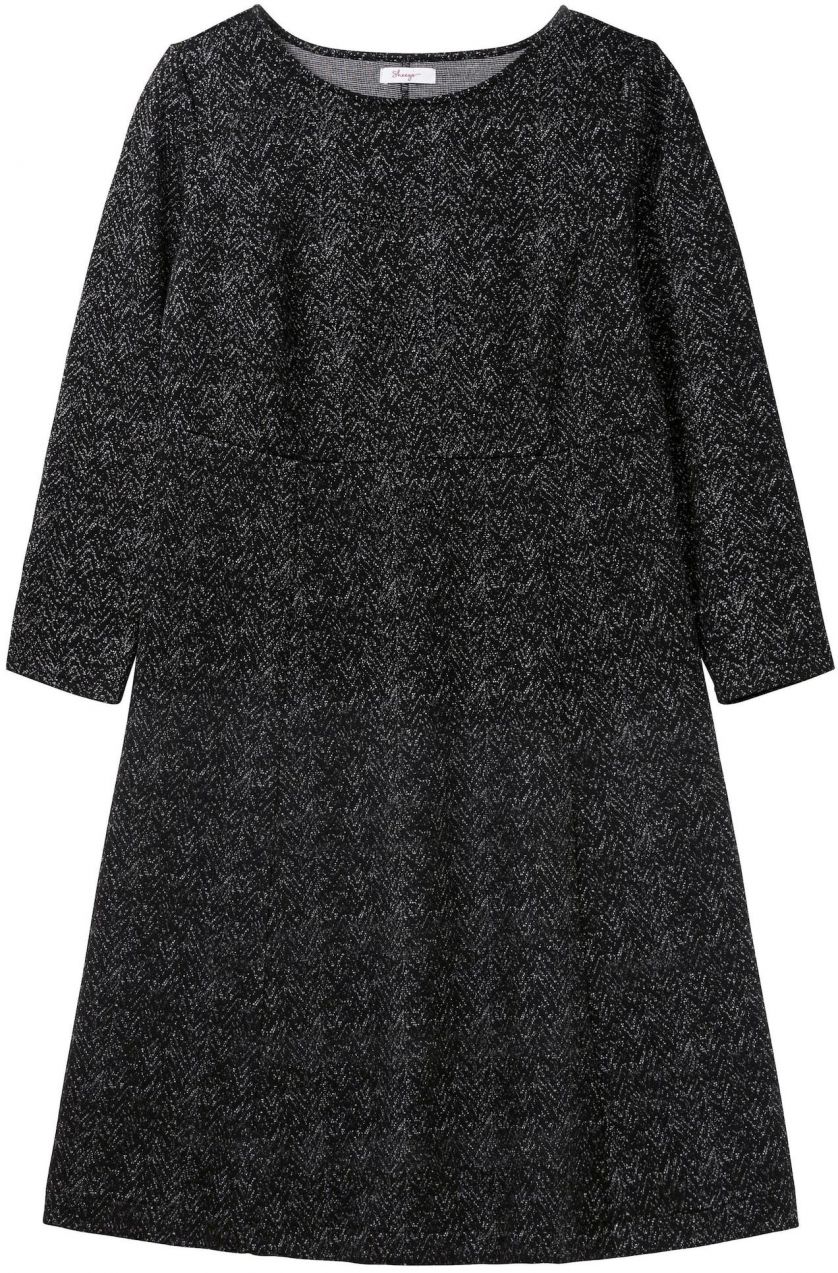 SHEEGO Šaty  sivá / čierna / strieborná