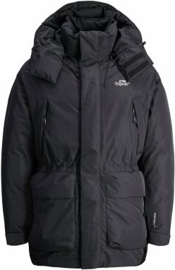 JACK & JONES Zimná parka 'JORKani'  čierna / biela