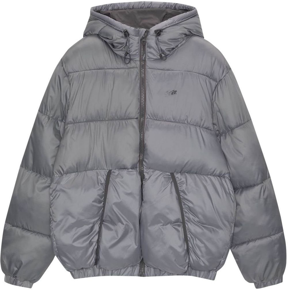 Pull&Bear Zimná bunda  dymovo šedá
