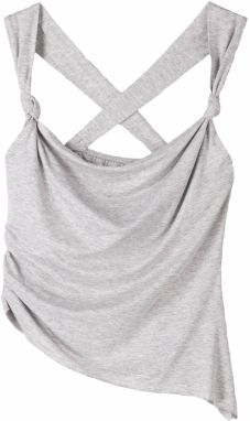 Bershka Top  sivá melírovaná