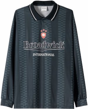 Bershka Tričko  tmavozelená / oranžová / biela