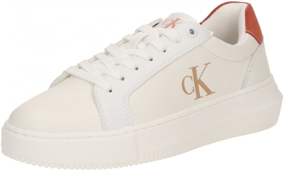 Calvin Klein Jeans Nízke tenisky  farba ťavej srsti / tmavooranžová / biela