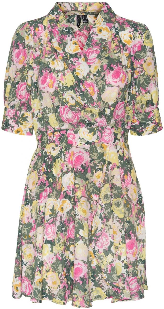 VERO MODA Šaty  zelená / zmiešané farby / ružová / rosé