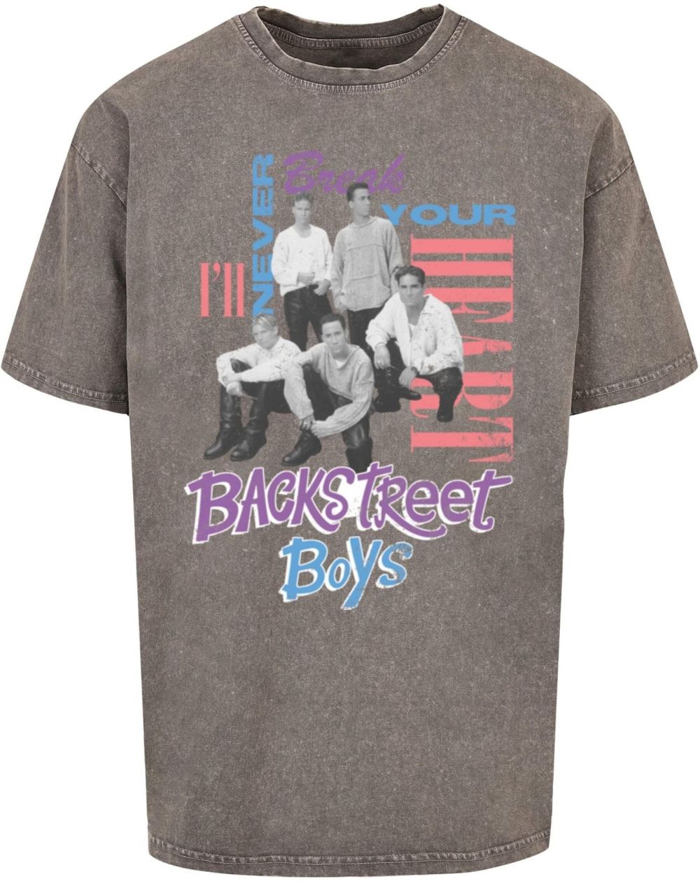 Merchcode Tričko 'Backstreet Boys - INBYH'  sivá