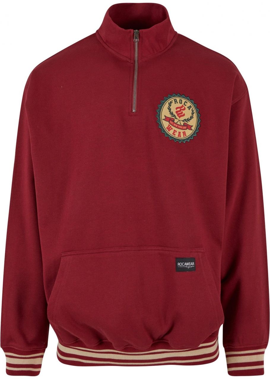 ROCAWEAR Mikina 'Duke'  žltá / zelená / burgundská