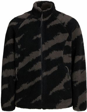 JACK & JONES Flisová bunda 'JCOTerrain'  tmavosivá / čierna