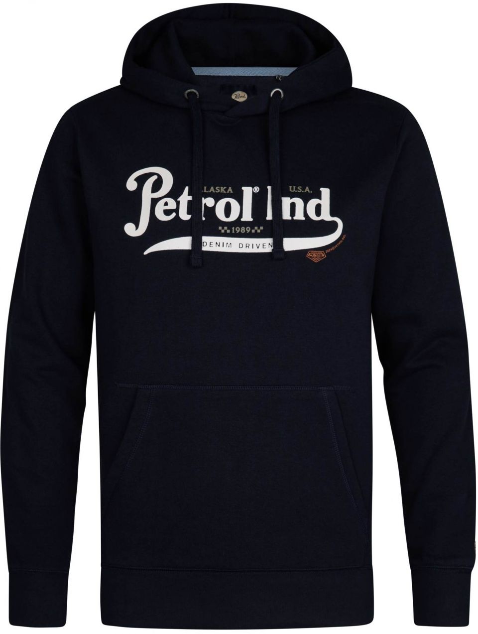 Petrol Industries Mikina 'Meade'  námornícka modrá / tmavošedá / biela