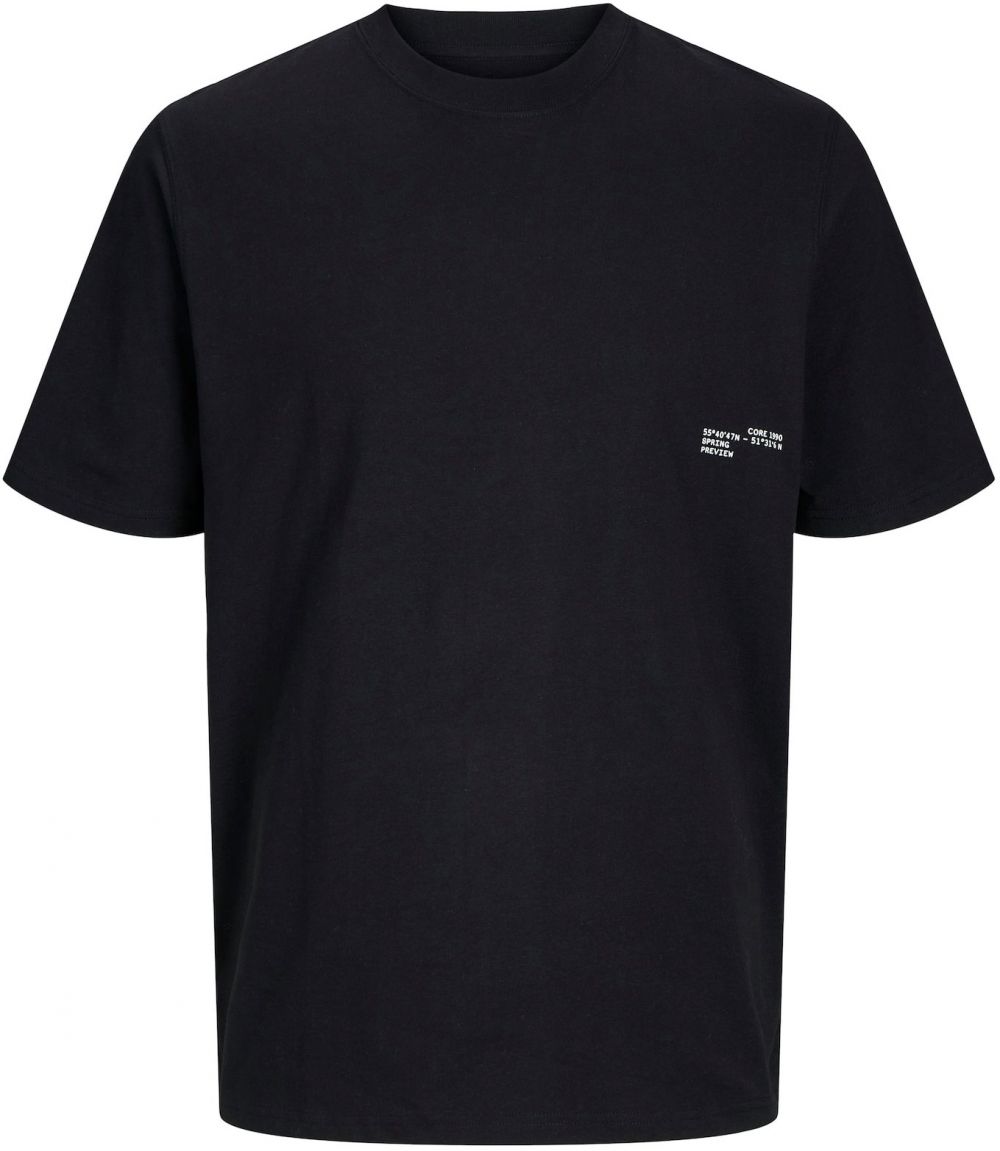 JACK & JONES Tričko 'JCOIdun'  tmavoružová / čierna / biela