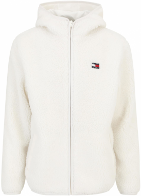 Tommy Jeans Flisová bunda  biela