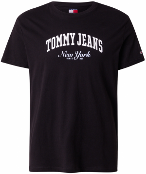 Tommy Jeans Tričko  čierna / biela