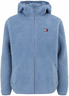 Tommy Jeans Flisová bunda  svetlomodrá