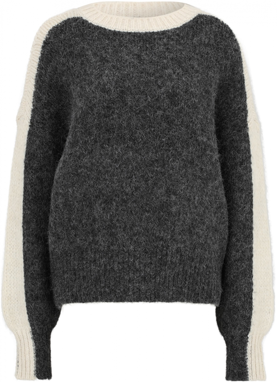 Vero Moda Tall Sveter 'VMCORDELIA'  tmavosivá / biela ako vlna