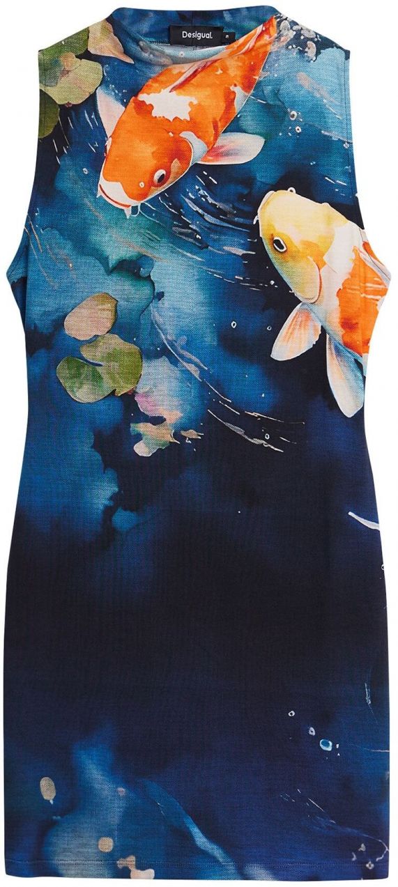 Desigual Šaty 'Koi'  modrá / zmiešané farby