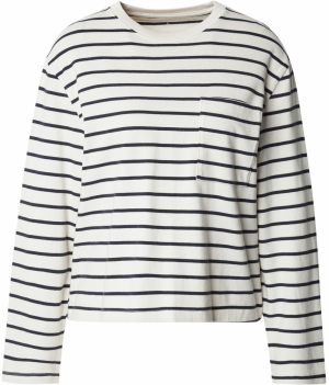 Abercrombie & Fitch Tričko  námornícka modrá / biela