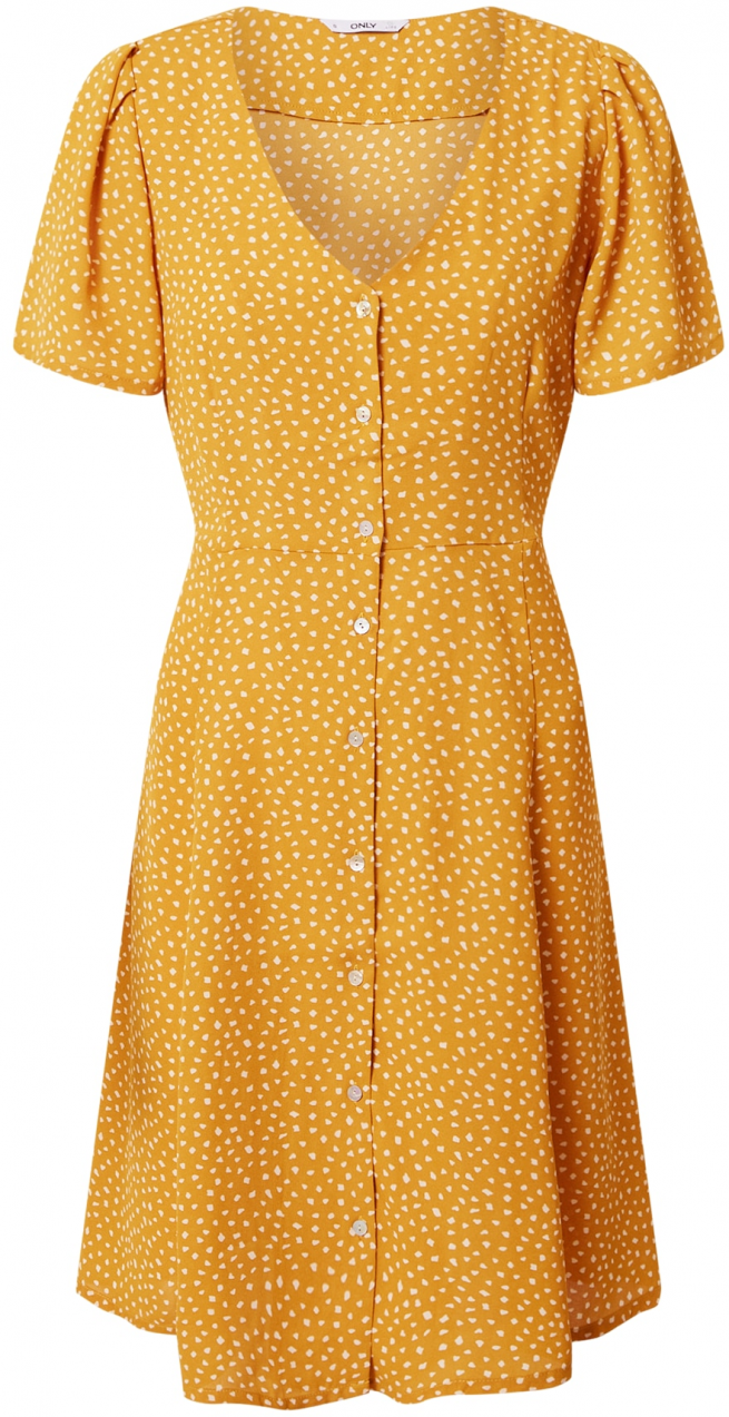 ONLY Šaty  žltá / biela