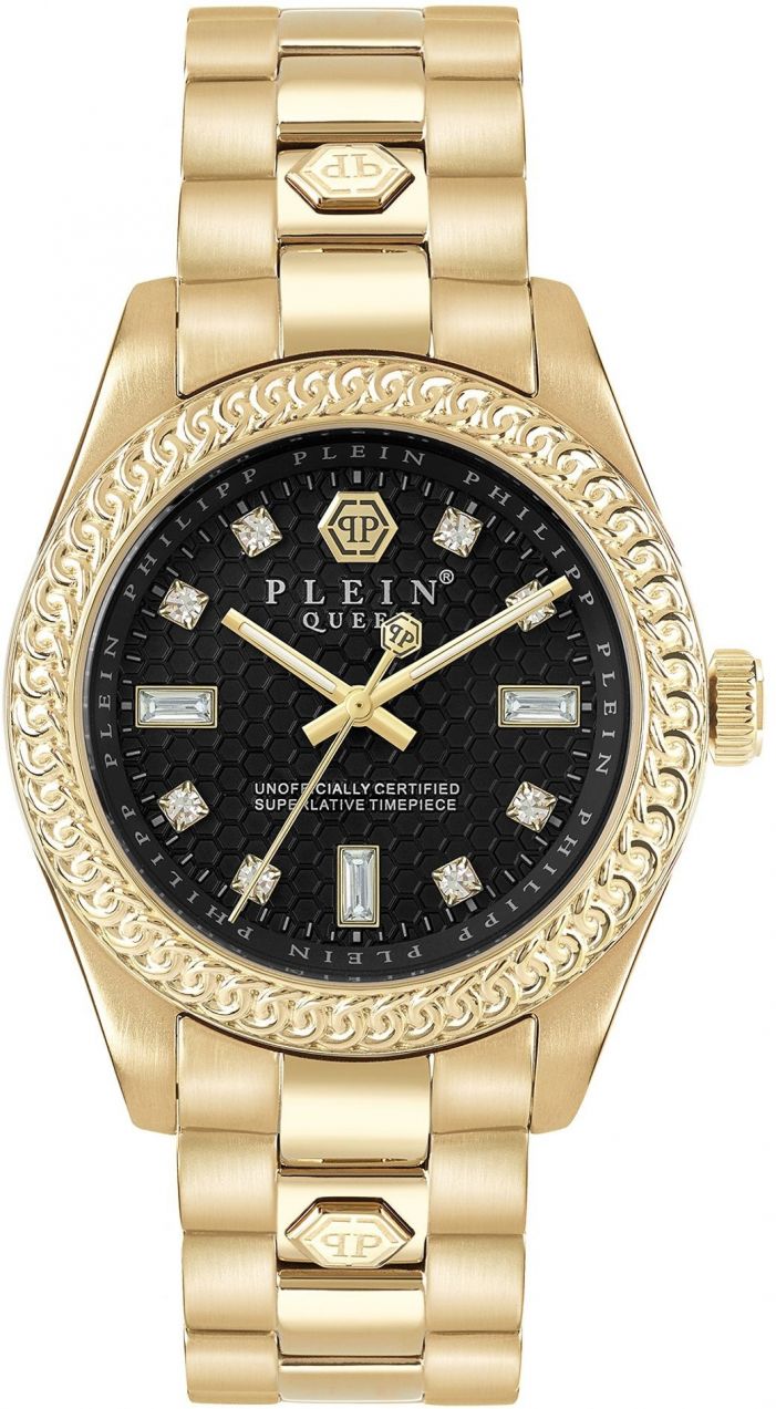 Philipp Plein Analógové hodinky 'Queen'  zlatá / čierna