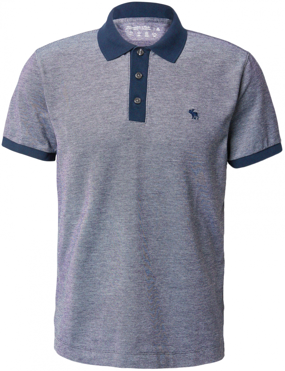 Abercrombie & Fitch Tričko  tmavomodrá / biela