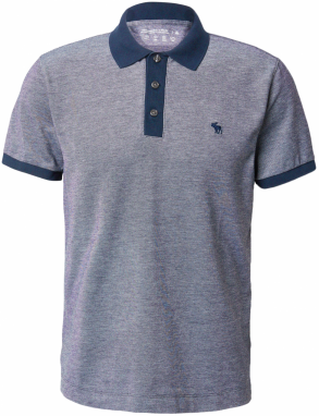 Abercrombie & Fitch Tričko  tmavomodrá / biela