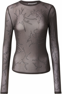 WEEKDAY Tričko 'Nico'  gaštanová / čierna