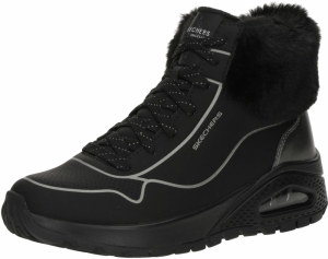 SKECHERS Šnurovacie členkové čižmy 'Uno'  sivá / čierna