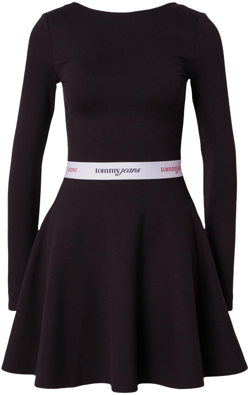 Tommy Jeans Šaty  červená / čierna / biela