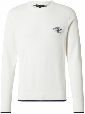 TOMMY HILFIGER Sveter  námornícka modrá / biela