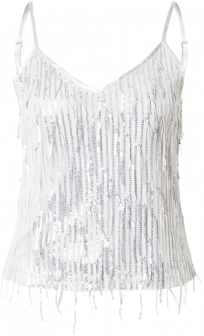 ONLY Top 'ONLSPACY'  strieborná / šedobiela
