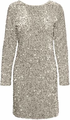 VERO MODA Kokteilové šaty 'VMBELLA'  striebornosivá / kamenná