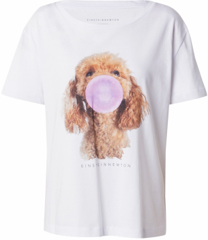 EINSTEIN & NEWTON Tričko 'Bubble Poodle'  hnedá / ružová / čierna / biela