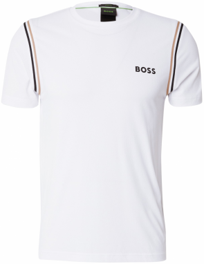BOSS Funkčné tričko 'TOC'  béžová / čierna / biela