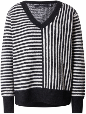 VERO MODA Sveter 'VMURANUS'  čierna / biela