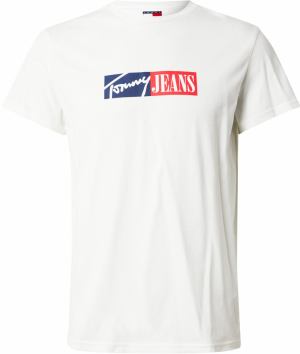 Tommy Jeans Tričko  námornícka modrá / červená / biela