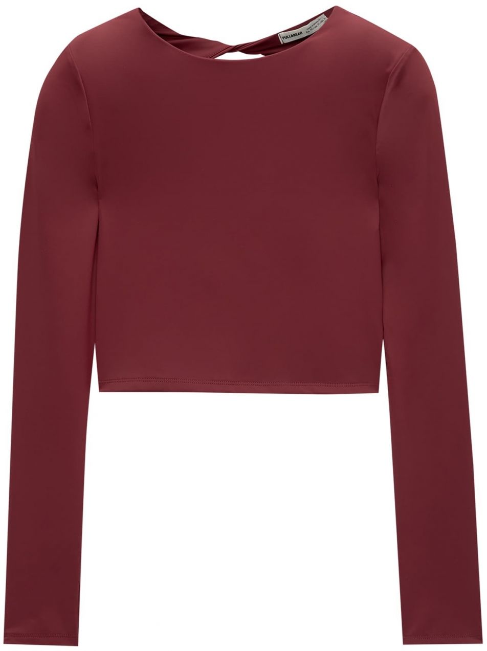 Pull&Bear Tričko  karmínovo červená